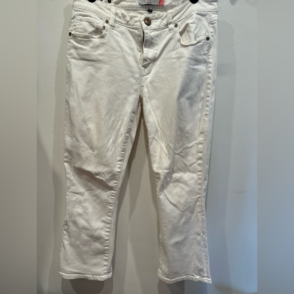Cropped CAbi White Jeans